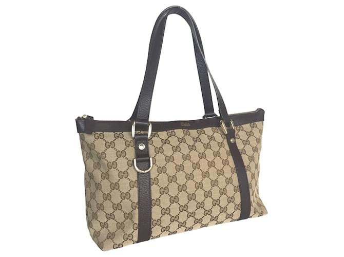 Sac à main Gucci Abby Toile Marron  ref.1537051