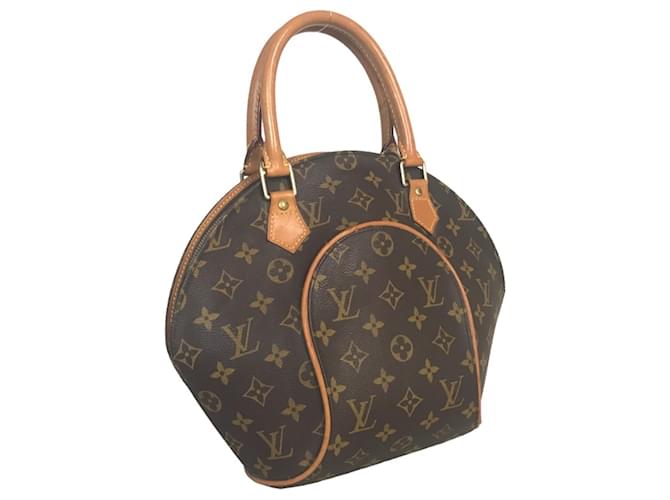 Bolso Tote Ellipse PM Louis Vuitton Castaño Charol Lienzo  ref.1537056