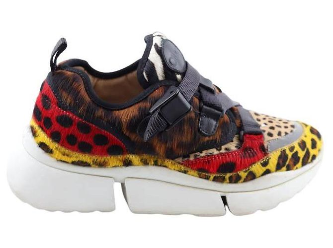 Chloé Sneaker multicolore Pelliccia ecologica