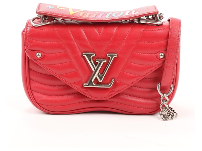 Bolso de Hombro 2Way New Wave Chain MM en Rojo M51943 de Louis Vuitton Roja Cuero  ref.1537156