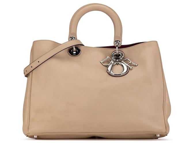 Tan Dior Large Diorissimo Satchel Camel Leather  ref.1537197