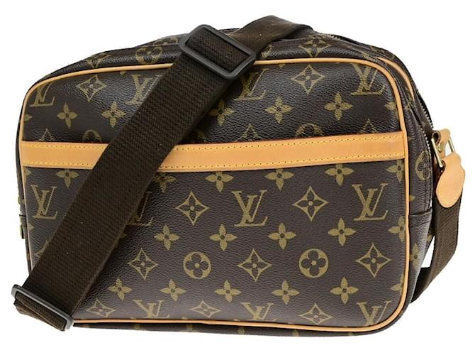 Reporter pm Louis Vuitton Castaño Lienzo  ref.1537234