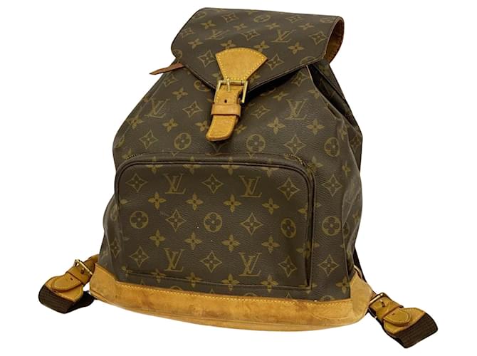 Louis Vuitton Montsouris GM Castaño Lienzo  ref.1537236