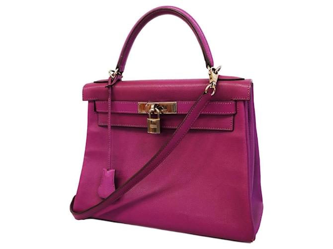 Hermès Kelly 28 Pink Leather  ref.1537256