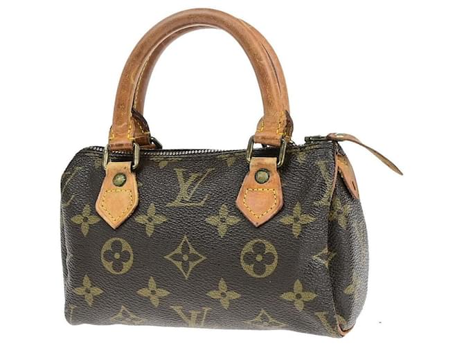 Louis Vuitton Nano Speedy Marrone Tela  ref.1537257