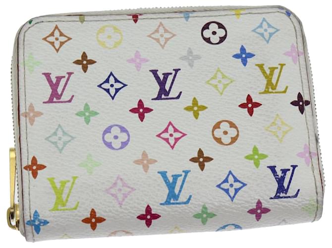 Monedero Zippy de Louis Vuitton Blanco Lienzo  ref.1537260