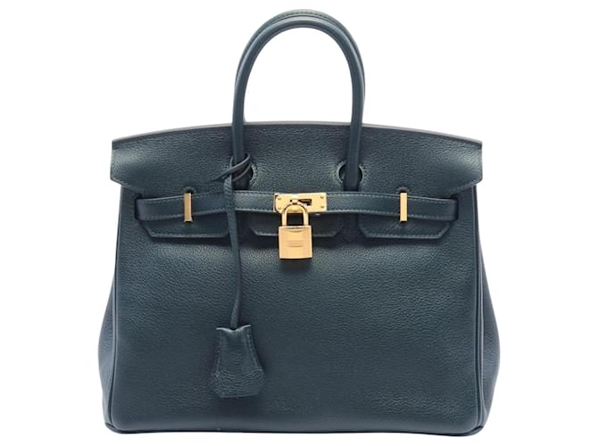 Hermès Kelly 25 Azul marinho Couro  ref.1537294