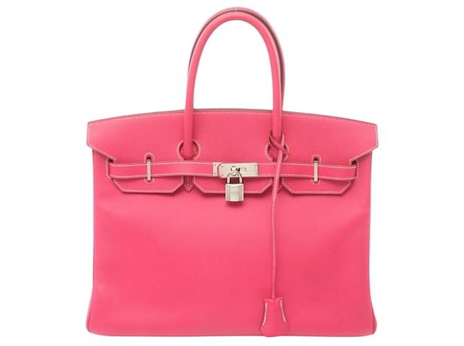 Hermès Birkin 35 Rosa Cuero  ref.1537321