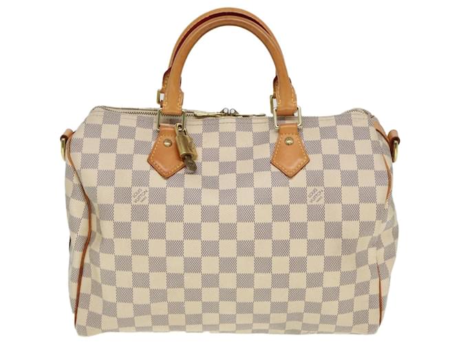 Bolsa Speedy Bandoulière 30 LOUIS VUITTON Branco Lona  ref.1537421