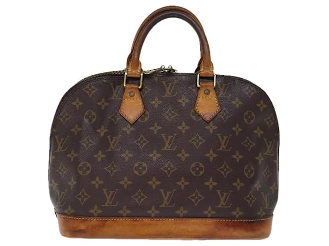 Bolsa Alma LOUIS VUITTON Marrom Lona  ref.1537455