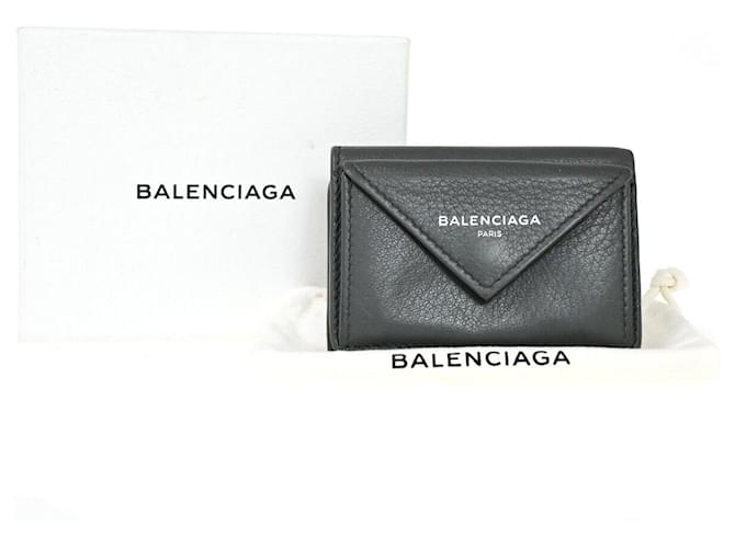 Cartera de Papel BALENCIAGA Gris Cuero  ref.1537469