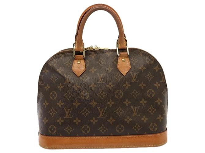 Bolso Alma de LOUIS VUITTON Castaño Lienzo  ref.1537471