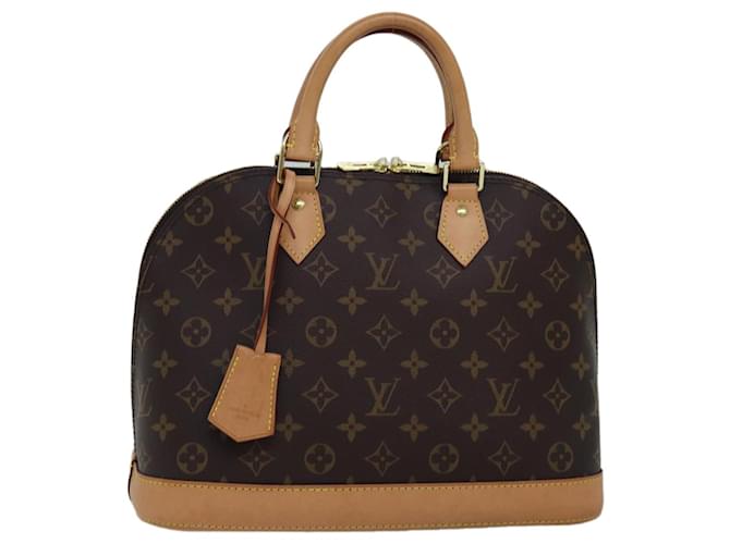 Borsa Alma LOUIS VUITTON Marrone Tela  ref.1537482