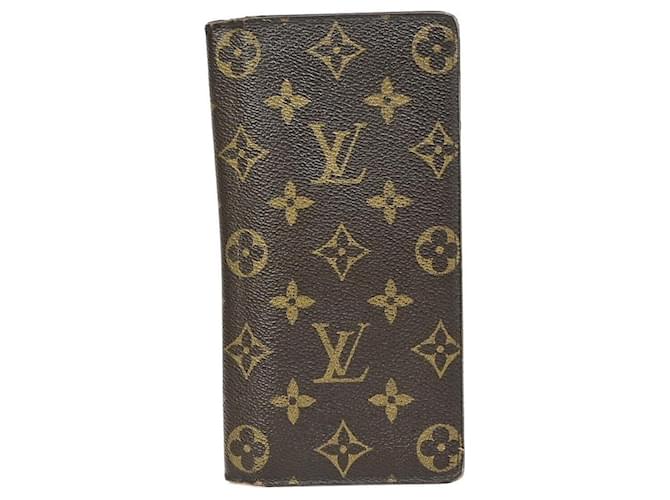 Carteira Brazza LOUIS VUITTON Marrom Lona  ref.1537512