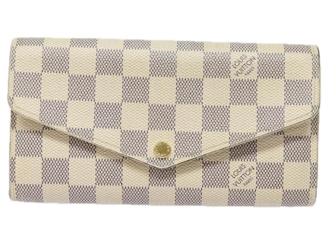 Portefeuille Sarah LOUIS VUITTON Toile Blanc  ref.1537558