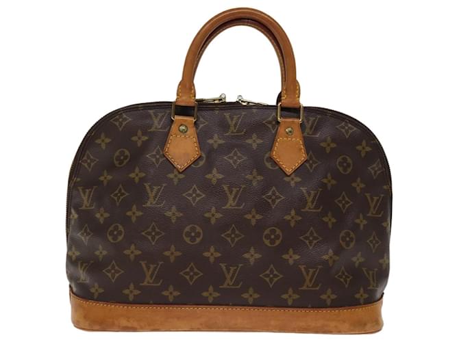 Bolso Alma LOUIS VUITTON Castaño Lienzo  ref.1537582