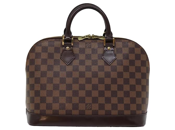 Bolsa Alma LOUIS VUITTON Marrom Lona  ref.1537586