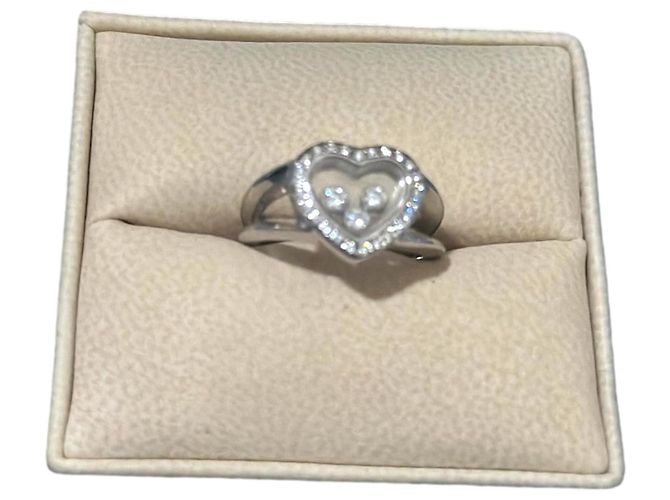 Anillo Chopard Happy diamond en oro blanco Plata
