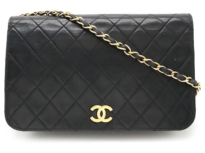 Bolso de cadena Matelassé Coco Mark de Chanel Negro Cuero  ref.1537689