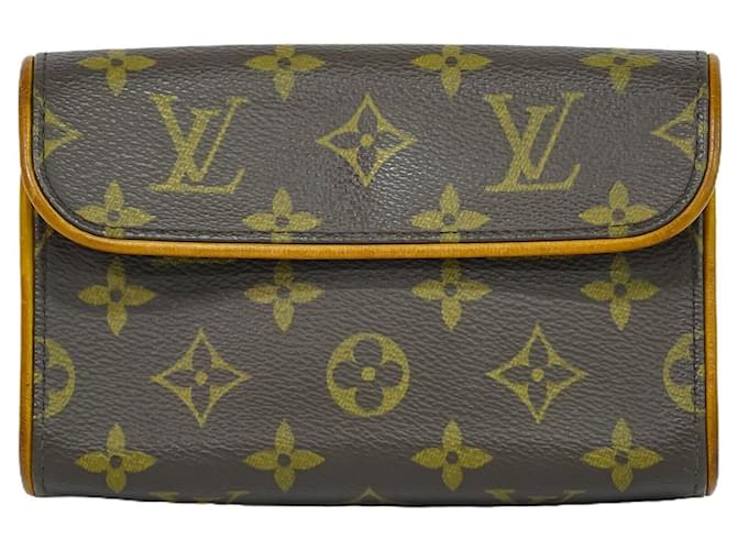 Louis Vuitton Pochette florentine Brown Gold-plated  ref.1537732