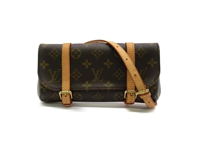 Louis Vuitton Pochette Marel Pouch Bag Brown Cloth  ref.1537754