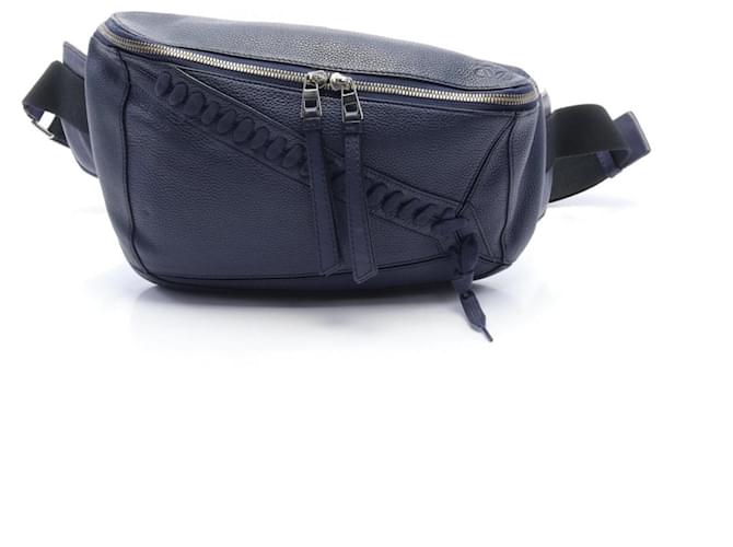 Loewe Puzzle Sling Bag Waist Body Leather in Navy Navy blue  ref.1537807