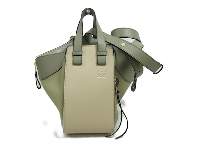 Borsa Hammock Piccola Loewe in Pelle Marrone Beige  ref.1538357