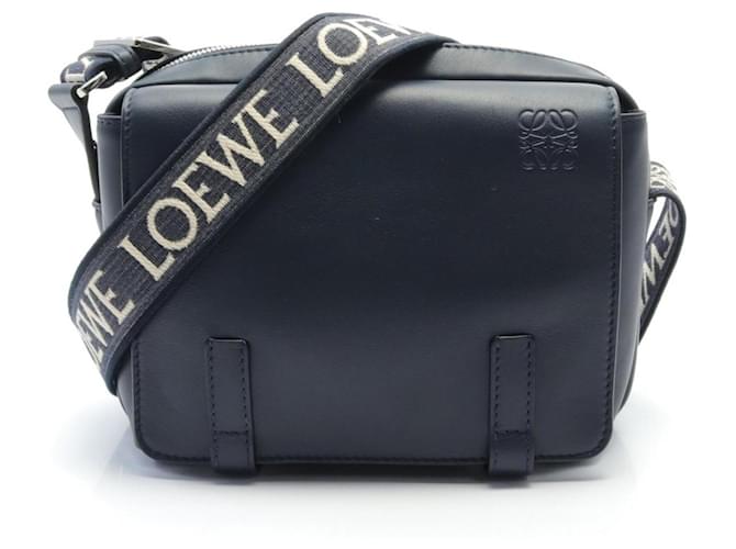 Loewe Military Bag XS in Navy Leather Navy blue  ref.1538369