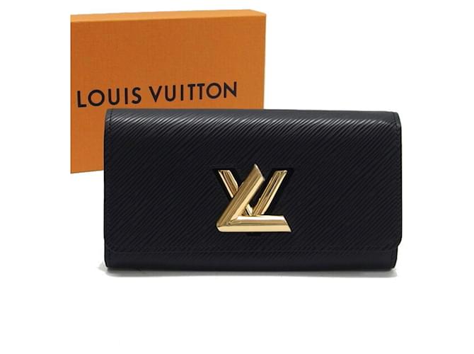 Portafoglio Lungo Twist Epi Louis Vuitton Nero Pelle  ref.1538388