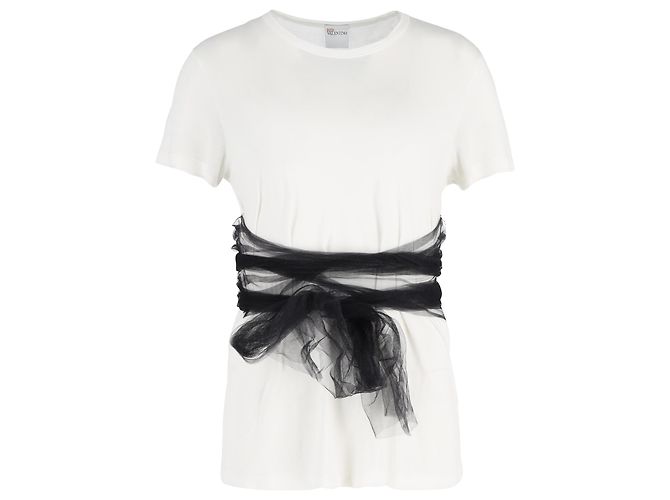 T-shirt avvolta RED Valentino in cotone bianco