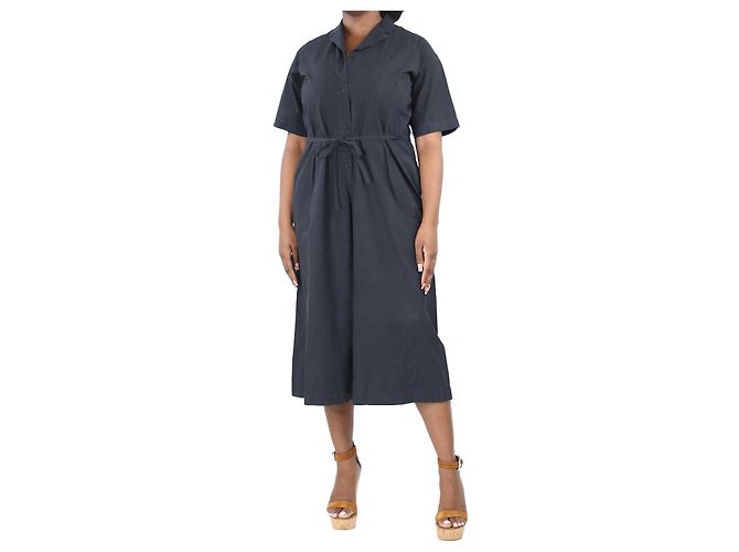 Autre Marque Schwarzer kurzärmeliger Jumpsuit mit weitem Bein - Größe L