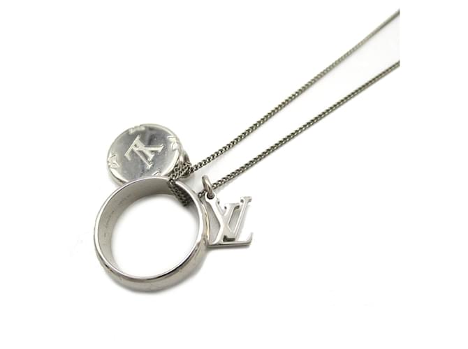 Collier Monogram Plaqué Argent Louis Vuitton Argenté  ref.1538941