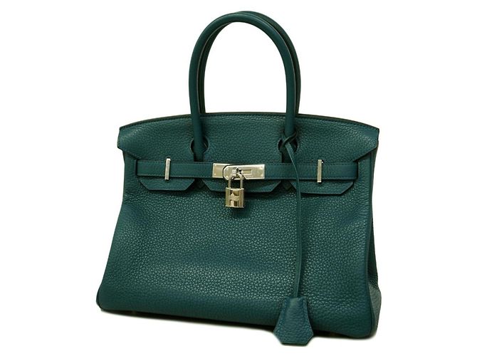 Hermès Bolso Hermes Birkin 30 en Colvert Verde oliva