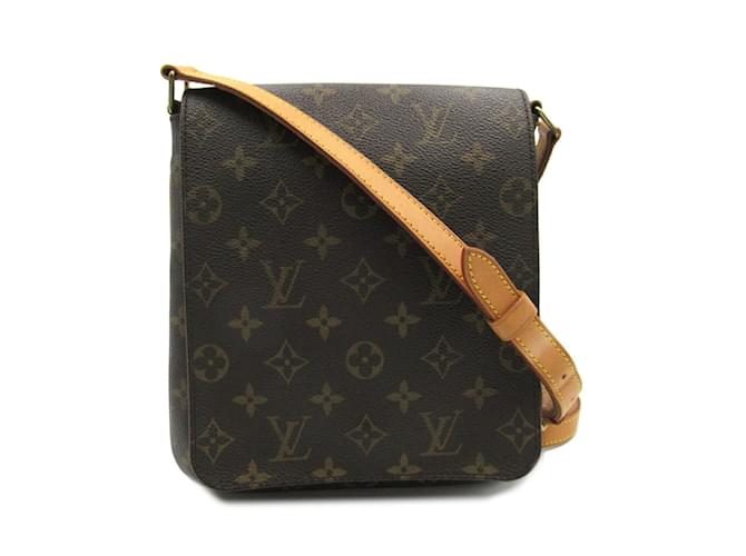 Sac à bandoulière long Musette Salsa de Louis Vuitton Cuir Toile Marron Monogramme  ref.1539027