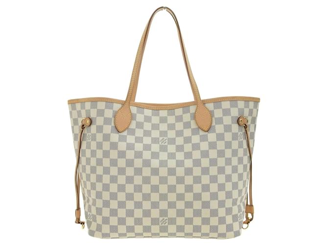 Sac tote Neverfull MM Damier Azur de Louis Vuitton Toile  ref.1539058