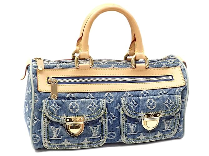 Bolsa Louis Vuitton Monogram Denim Neo Speedy Azul Jeans  ref.1539143