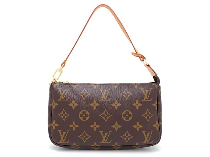 Louis Vuitton Monogram Pochette Accessoires Brown Patent leather  ref.1539165