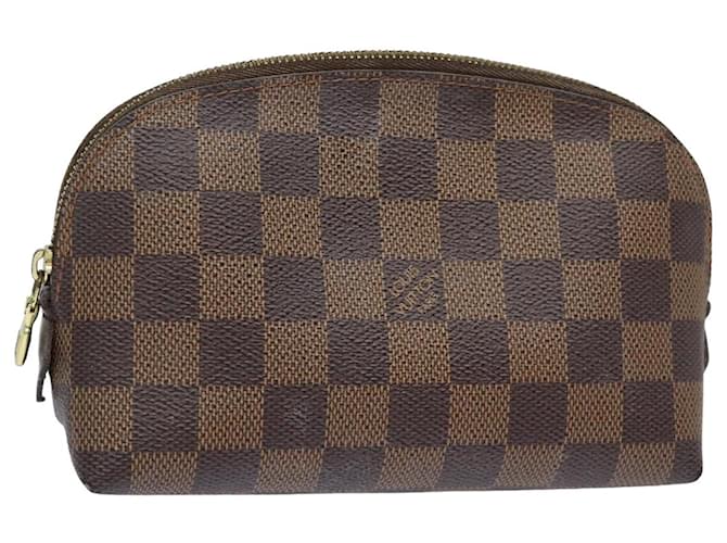 LOUIS VUITTON Damier Ebene Pochette Cosmetic PM Pouch N47516 LV Auth 84089  ref.1539274