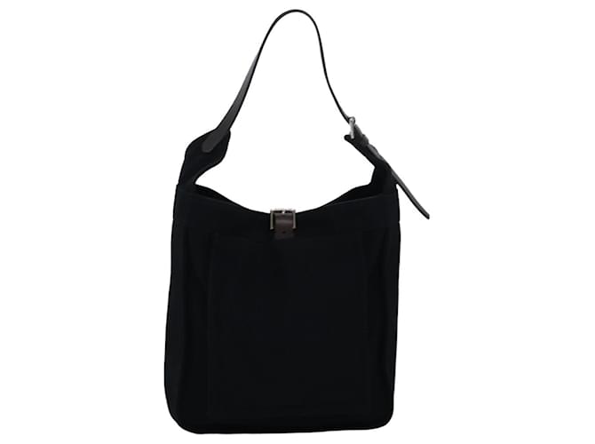 Hermès HERMES Maruwari PM Sac à épaule Toile Noir Auth bs15867  ref.1539283