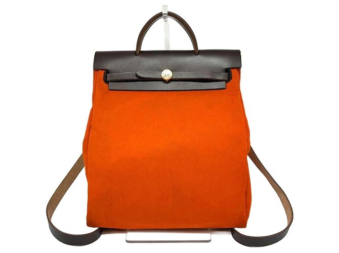 Hermès Hermes Her Bag Backpack Brown Orange