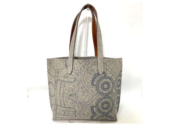 Hermès Sac fourre-tout Hermes Karimi MM gris Marron