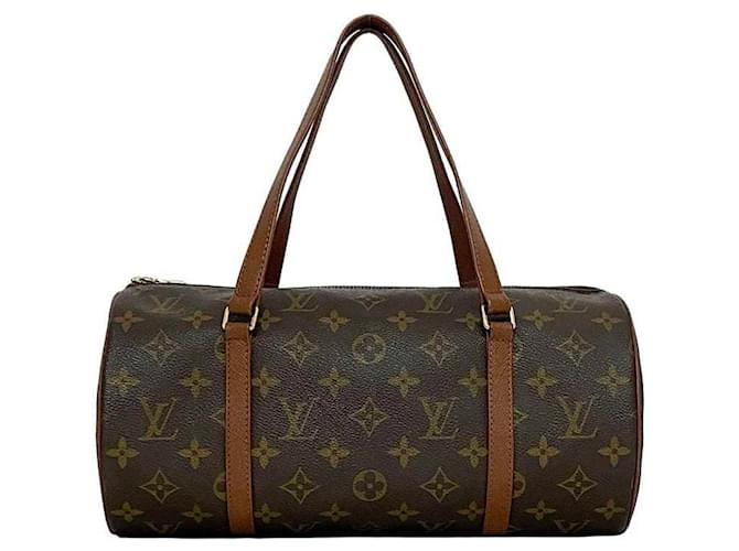 Bolsa Louis Vuitton Papillon 30 Marrom Monograma Couro Couro envernizado  ref.1539748