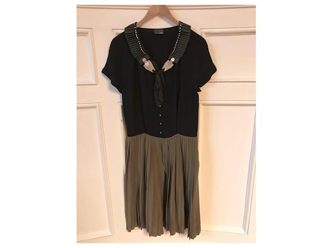 FENDI Dresses T.International L Wool Black  ref.1539812