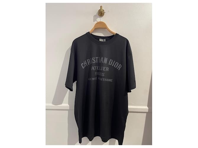 DIOR  T-shirts T.International XL Cotton Black  ref.1539834