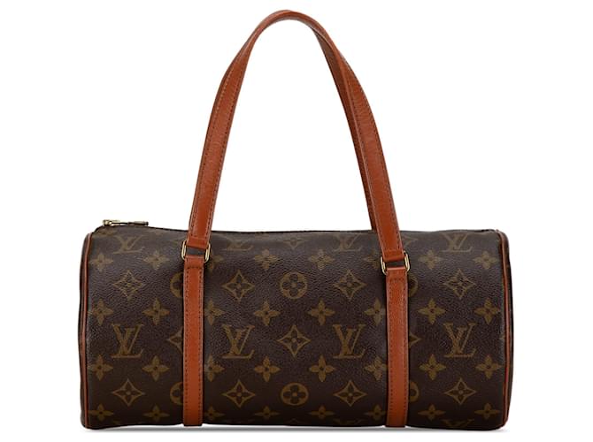 Braune Louis Vuitton Monogram Papillon 30 Handtasche Leder  ref.1539950