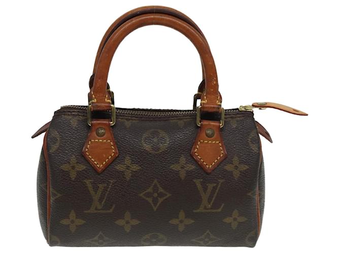 Louis Vuitton Nano Speedy Brown Cloth  ref.1539985