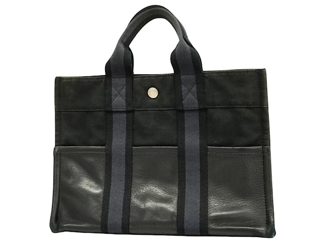 Hermès Fourre tout Black Cloth  ref.1540017