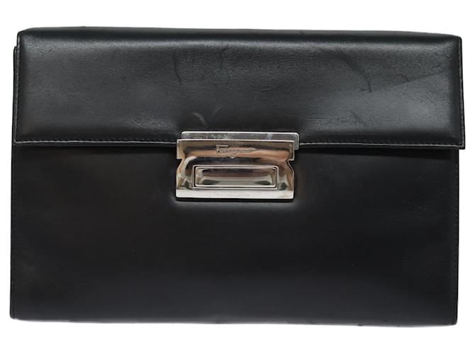 Salvatore Ferragamo Black Leather  ref.1540019