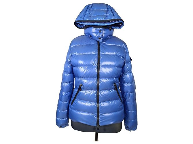 Moncler Women's Down Jacket Light Blue Polyamide