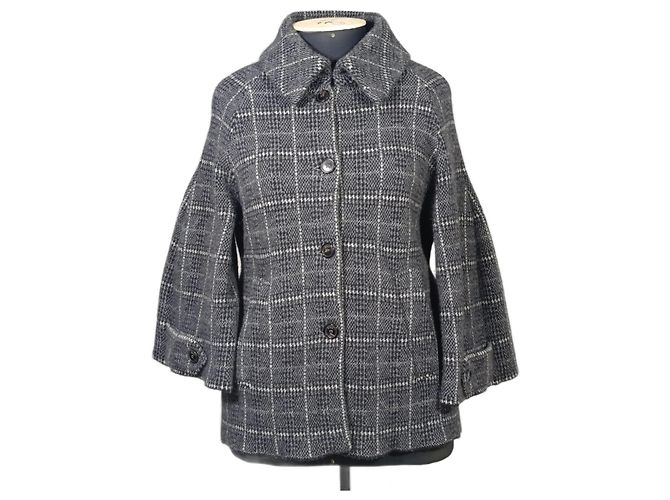 Christian Dior Grey Wool Jacket with Belt